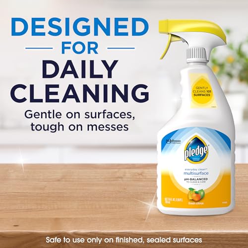 Image of Pledge pH-Balanced Multisurface Cleaner Spray for Everyday Care,Fresh Citrus Scent,25oz,(Pack of 6)