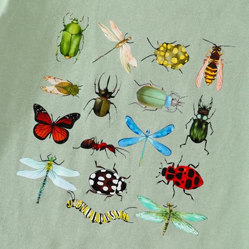 Image of Little Girl /Boy Shirts Insect Animals Tee Shirt Top Summer Short Sleeve Clothes 2-7 Years