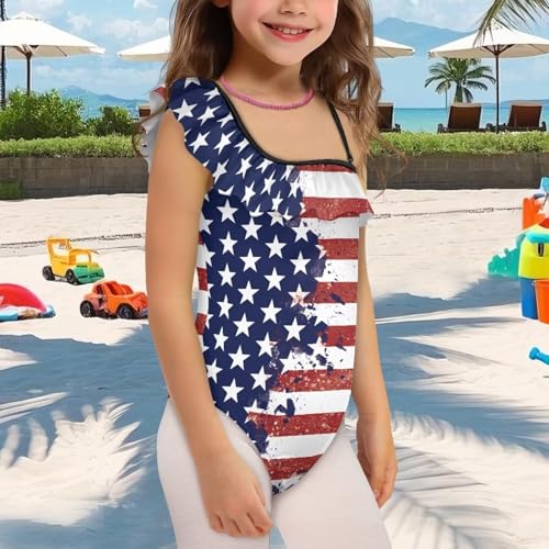 Girls One Piece Swimsuit Ruffle Quick-Dry Swimwear 3-14 Y Summer Beach Bathing Suit Pool Outfits3