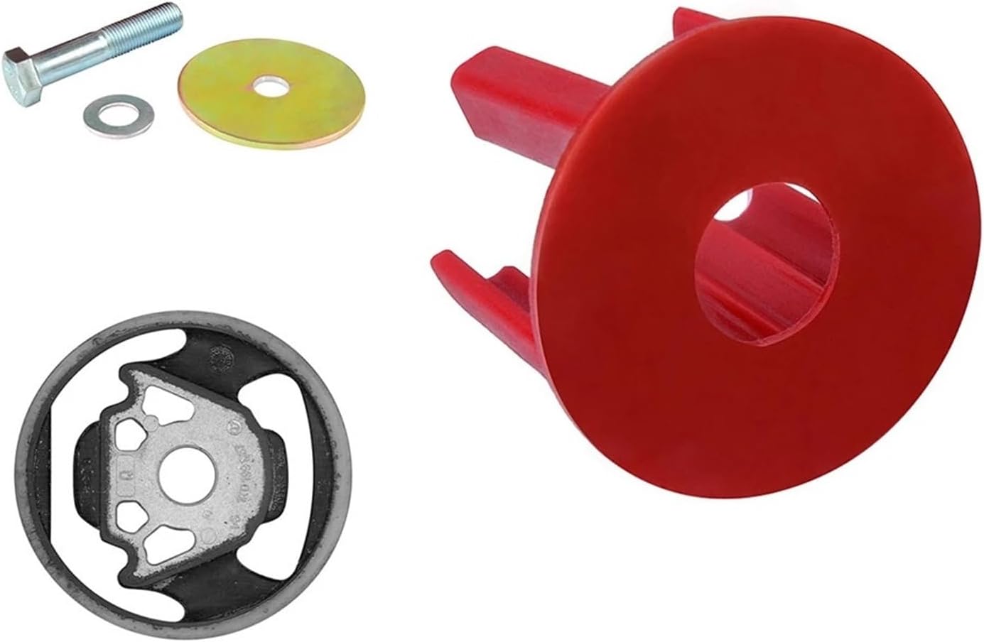 Red Engine Torque Arm Insert Dog Bone Mount Kit Compatible for VW Golf GTI Rabbit Passat Compatible for Tiguan EOS Compatible for Audi A3 Q3 2.0TSI LZ-EMI01 Auto Engine Parts