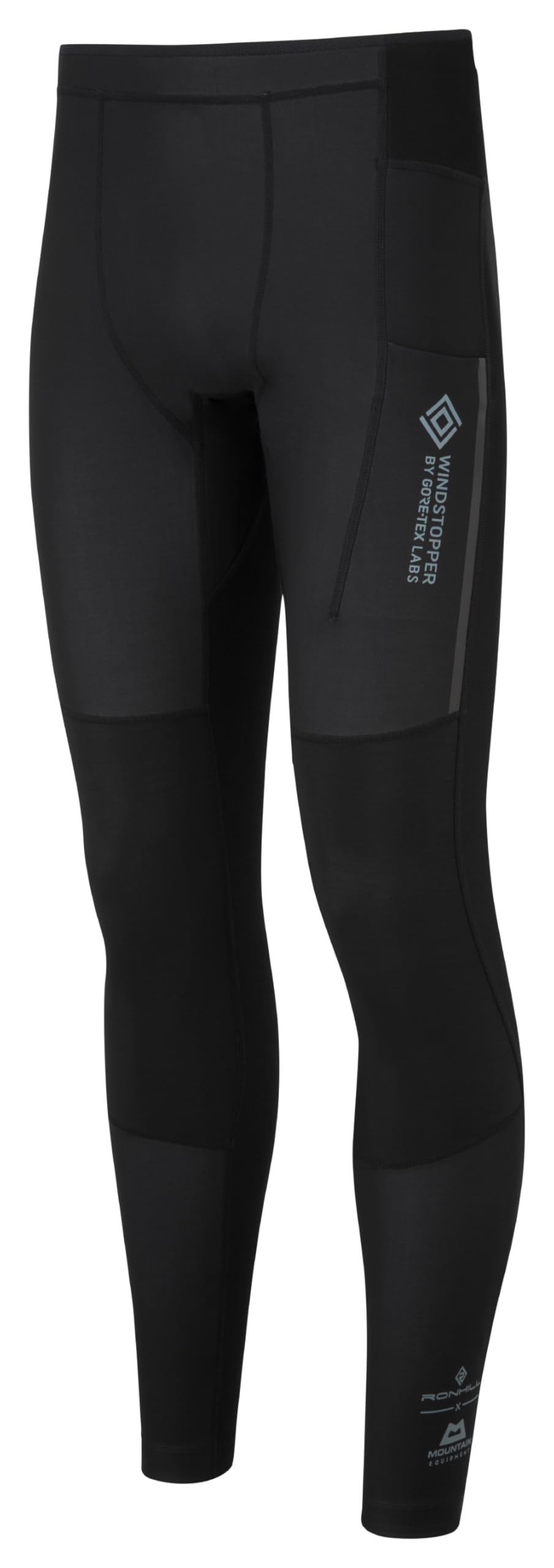 RONHILL Running, Men's Tech Gore-Tex Windstopper Tight, All Black, L