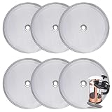 6 Pieces Attsky French Press Filter, 4 Inch Stainless Steel Mesh Screen and Replacement Parts for Fr