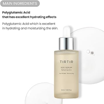 TIRTIR Daily Hydration Set - Milk Skin Toner + SOS Serum, Rice Bran Extract, Chamomile, Radiant Glow | Fragrance Free, Mineral Oil Free, Fungal Acne Safe...