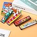 UPINS Harmonica Party Favors,4Pcs Cartoon Harmonicas Key of C 16 Hole Harmonica for Birthday Parties, Goodie Bags