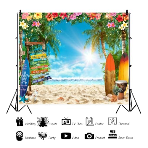 Fondo Fotográfico Playa Hawaiana 10x8ft Vinilo miniatura 3
