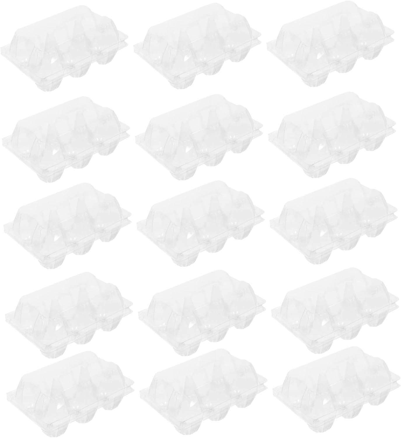 50pcs Organize Your Fridge Plastic Egg Carton Egg Holder Stackable and Break-resistant