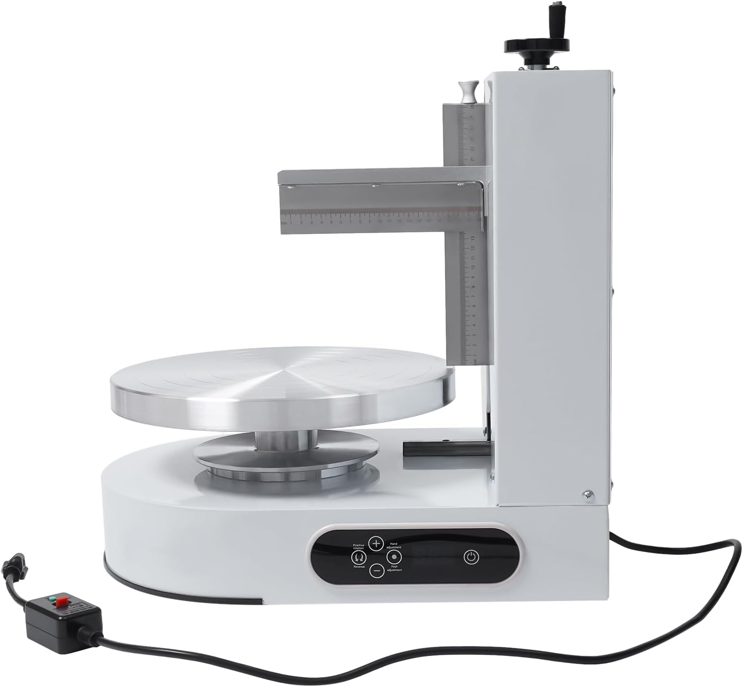 Cake Decorating Machine, Cream Spreading Coating Smearing Machine with with Adjustable Scraper, 60-320rpm, Smooth Coating Cake Frosting Machine Suit 4-12 Inch Cakes.