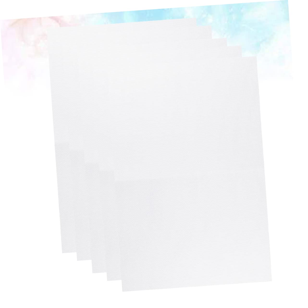 Beatifufu 5Pcs White Cross Stitch Fabric Cotton Cloth for Needlework Crafts Durable Easy to Use for Beginners and Experts Present for Craft Lovers