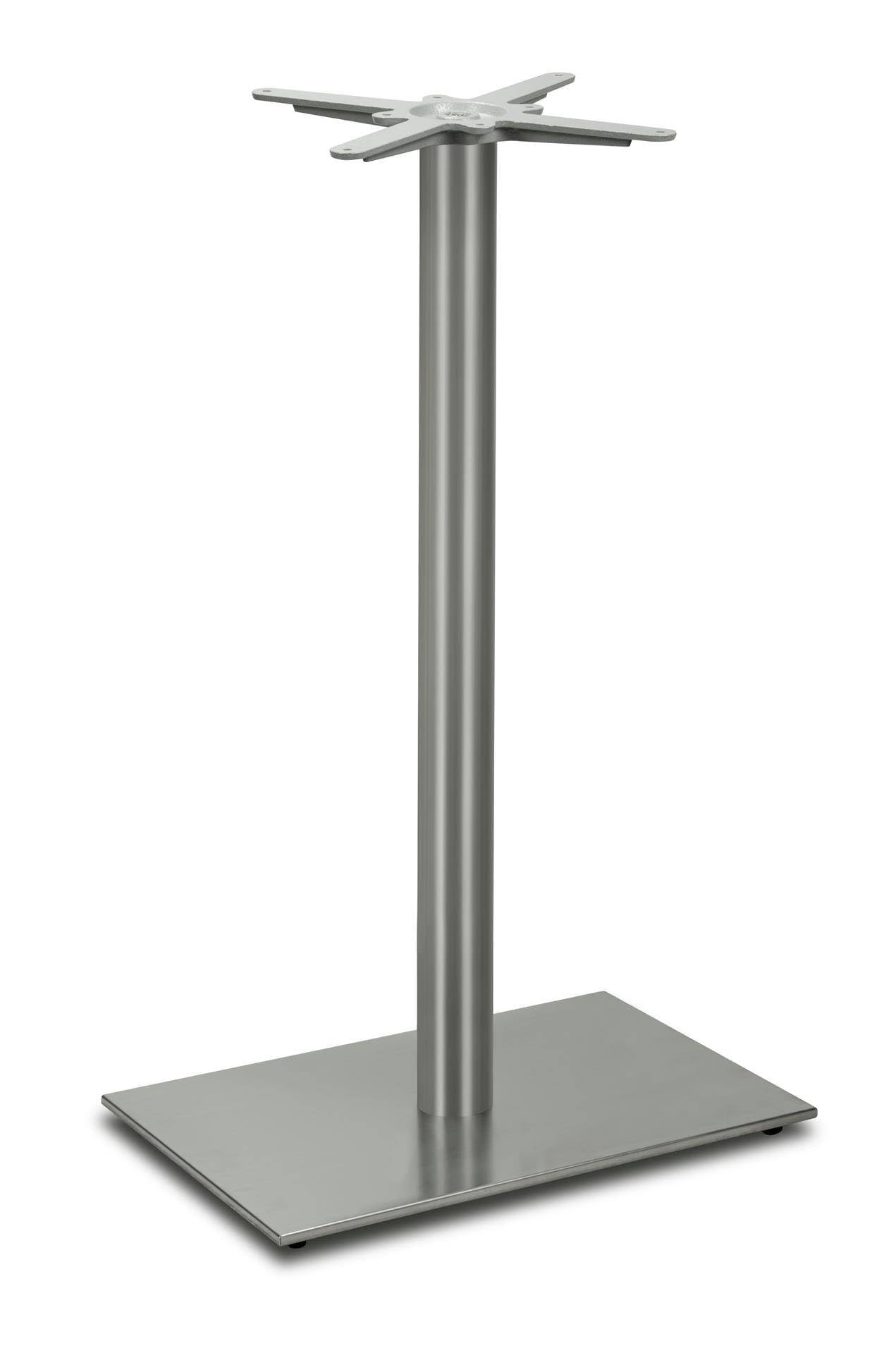 Base per Tavolo Alto da Bar Premium in Acciaio Inossidabile - PD7595inox/110 - Gambe per Tavoli Alti (Altezza: 108 cm, Peso: 25 kg) - Max. Dimensione della Tavola: 110x70 cm