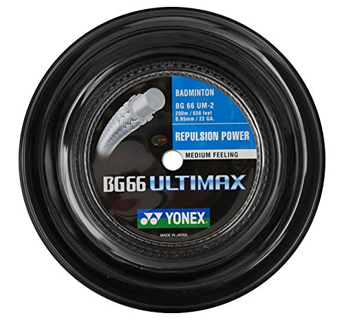 Yonex BG 66 Ultimax Noir cordage badminton pour gagner en vitesse de frappe