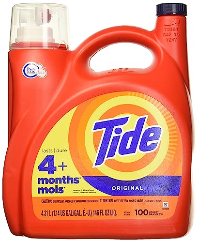 Image of Tide He Laundry Detergent, Original Scent, 100 Loads, 146 Oz Pump Bottle