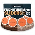 Medipaq Greatideas The Super Furniture Sliders (Genuine Original Orange Discs By Medipaq) - Moving Heavy Furniture Has Never Been Easier! 8 Piece Value Pack.