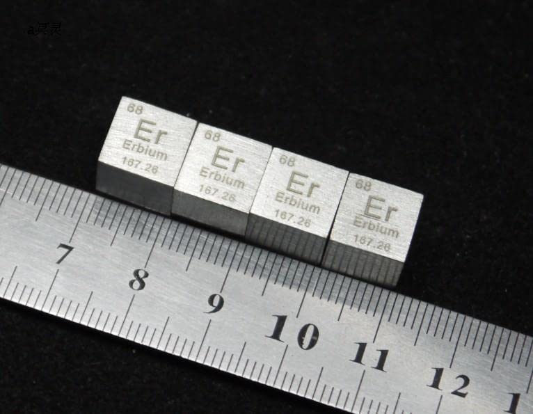 1 pieza 99,9% de metal de erbio puro, cubo de metal tallado, maravillosa colección de manualidades, 10 x 10 x 10 mm