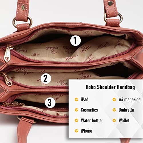 Image of Fostelo Women's Nightingale Satchel Tote Handbag for Women | Ladies Purse | Stylish Shoulder Bag | Gift For Women