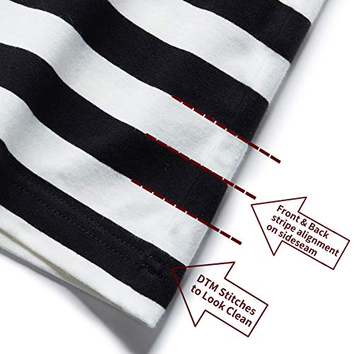 Zengjo Mens Striped Shirt Long Sleeve Mock Turtleneck Shirts4