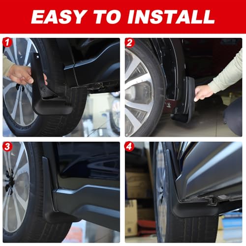Image of for Forester Subaru Mud Splash Guards Front and Rear Fender Cover,Compatible with 2025-2026 Subaru Forester Splash Guard Mud Flap Set of 4 Matte Black Mud Flaps