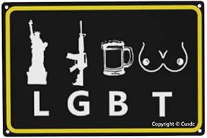 Cusde LGBT Pride Metal Wall Art Signs, Vintage Retro Decor for Man Cave