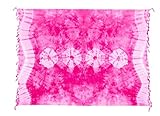 Blickdicht Ciffre Sarong Pareo Wickelrock Dhoti Loop Tuch Strandtuch Handtuch Batik Pink Batik