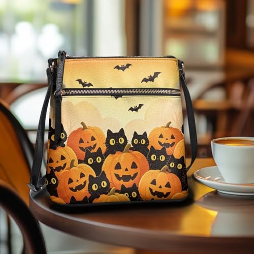 Image of Leather Purses for Women, Leather Hobo Bags for Women Travel Sling Purse Triple Zippered Pockets Shoulder Bag
