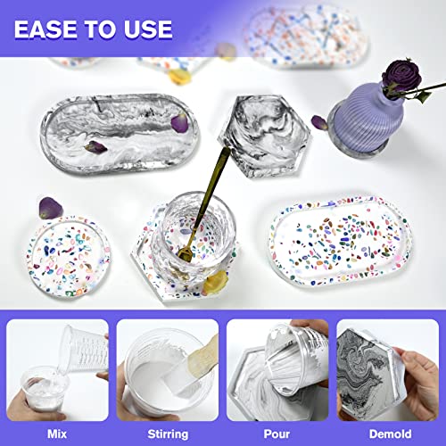Teexpert Purecure Plaster Kit, Casting Kit Molding Powder Set Include Water Based Fast Cure Plaster Powder And Resin Mold Pigment For Easy Diy Tray Coaster Vase Pots Candle Holder Gifts #TOP4