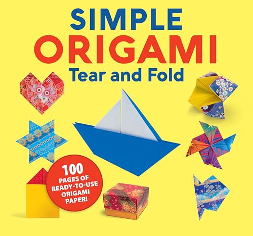 Simple Origami Tear and Fold (Happy Fox Books) Easy Origami Projects for Beginners of All Ages - 100 Pages of Origami Paper, Step-by-Step Instructions and Photos, and Exclusive Video Tutorials