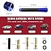 Dickno Car Short Antenna, 3.15'' Aluminum Radio Antenna Mast Replacement, Carbon Fiber Auto AM/FM Radio Reception Antenna with Screws, Vehicle Roof Mini Aerial Antenna for Car SUV (Blue)