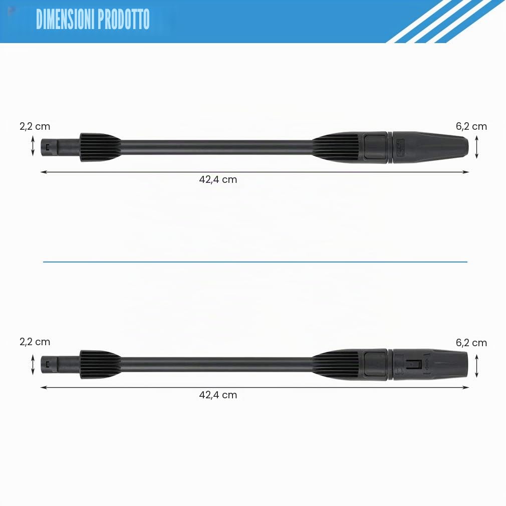 Lancia idropulitrice karcher, Per kärcher ricambi per Kärcher K2 - K7 Serie, Con Ugello Turbo Rotante Dirt Blaster e Ugello Spruzzatore Regolabile