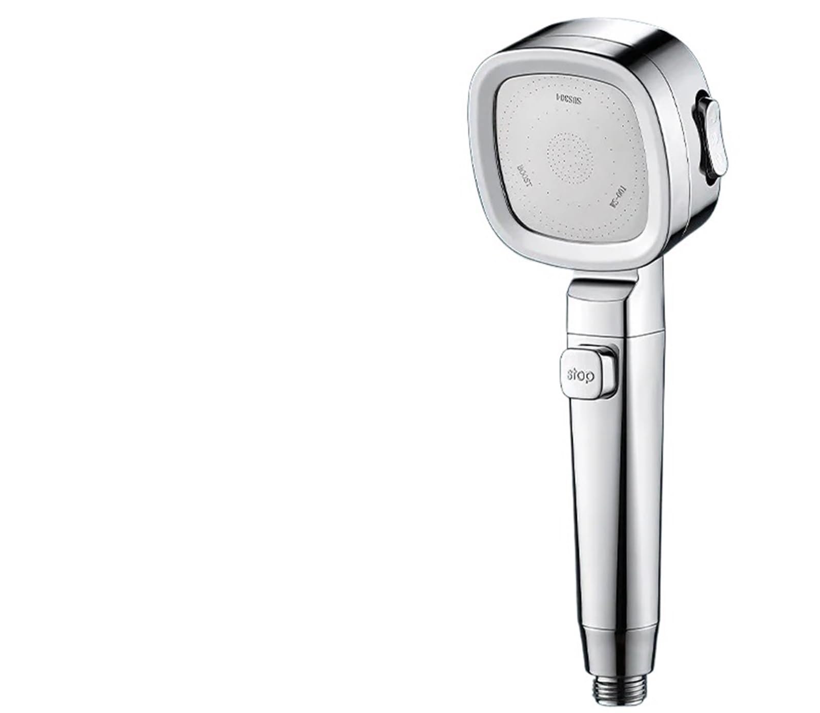 Mqfbnnp Silver With Hose Shower Head Shower Head Water High Pressure Saving 3 Modes Heads Adjustable One-Key Stop Massage Sprayer Bathroom Accessories(Silver With Hose)
