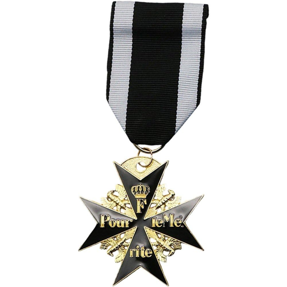 Luxylei Prussia German Pour Le Merite Merit Medal Military Honor Badge Pins Blue and Black Reproduction Memorial Medal Souvenir