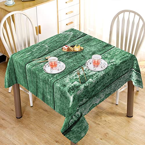 Zucrcffy Celtic Green Pattern Square Tablecloth,70X70 Inch,Stain Wrinkle Resistant Reusable Washable Print Square Table Clothes,For Kitchen Indoor Outdoor Events Party Decor (Laurel Green Jade Green) #TOP2