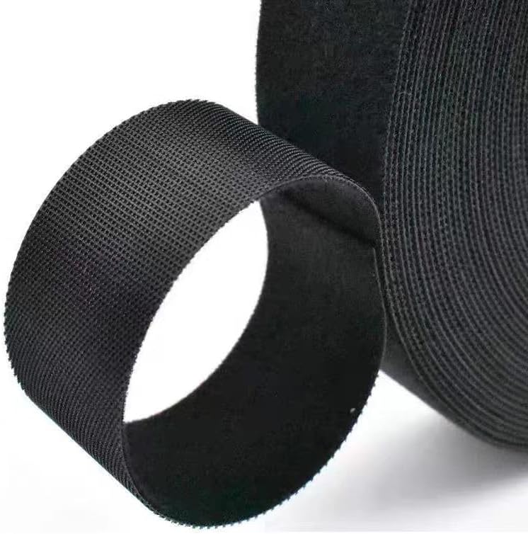 Double Sided Hook and Loop Fastening Tape, Reusable Cable Ties, Straps Wires Cords, Adjustable Cord Straps, Nylon Fastening Tape Wire, Wire Organizer Straps for Home,Office, Wire Bundling, Black