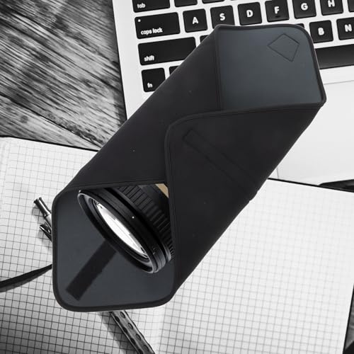 Funda para lente DSLR de neopreno protector negro bolsa ligera suave 4