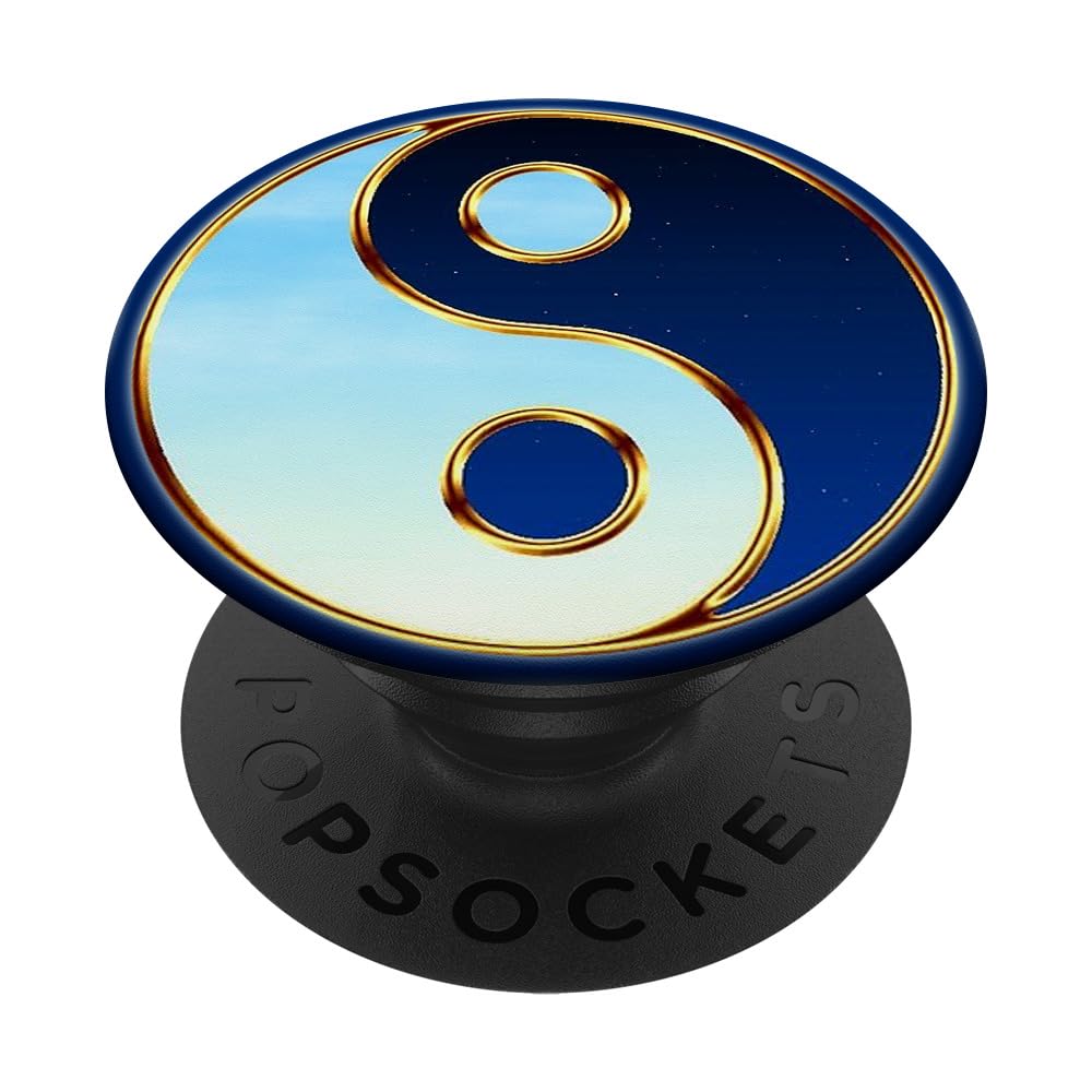 Yin Yang Blue Pop Socket for Phone PopSockets Yin Yang PopSockets Adhesive PopGrip