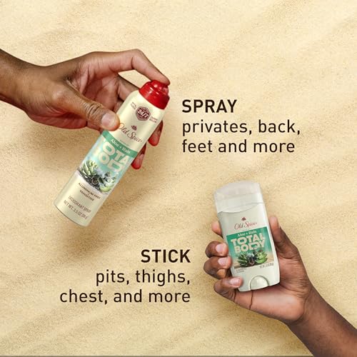 Old Spice Whole Body Deodorant Spray for Men, Aloe & Rain Scent, 3.5 oz - image 8