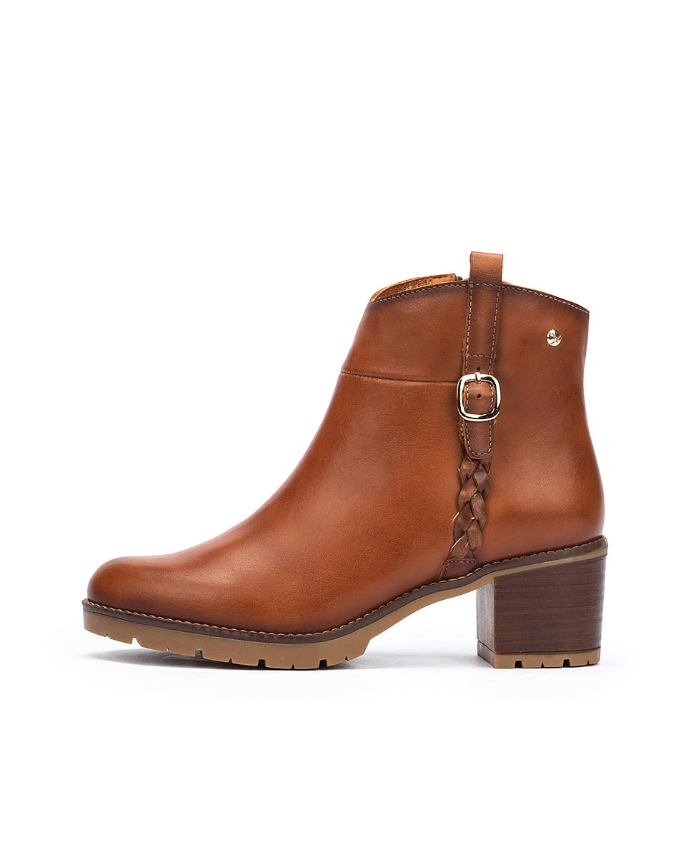 Pikolinos Stivaletti Llanes in Pelle Marrone -Altezza Tacco 6cm-