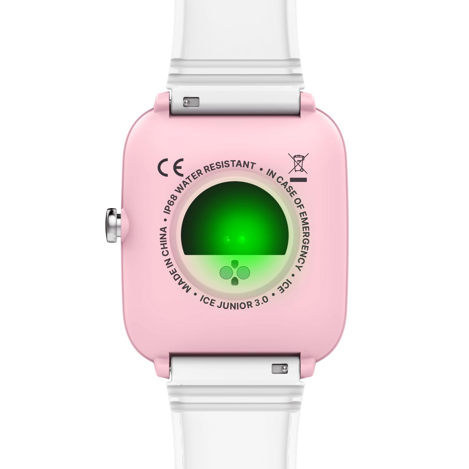 ICE-WATCH - Ice Smart Junior 3.0 Pink White 1.75 AMOLED - Montre connectée rectangulaire Rose pour Fille avec Bracelet en Silicone - 024297 (1.75 Pouces)