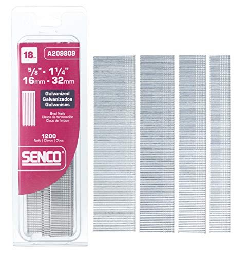 Senco A209809 18-Gauge-By-5/8-Inch To 1-1/4-Inch Electro Galvanized Variety Pack Brads #TOP2