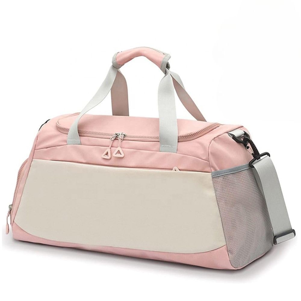 CAVALO – Be Unique Travelling Bags for Luggage Muti- Pocket Sports Duffle Bags for Men and Women with Wet Pocket & Shoe Compartment Weekender Overnight Gym Bags for Women (Peach)-image-1
