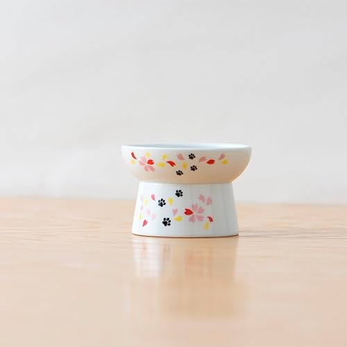 Miniatura 4 de Necoichi Cuenco elevado de comida para gatos  Cuenco elevado de cerámica para fatiga de bigotes y cuello, apto para lavavajillas y microondas