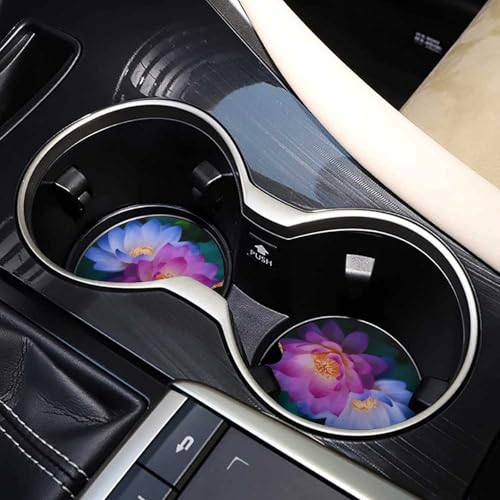 Portavasos para coche decorativo con diseño floral 2 unidades miniatura 7