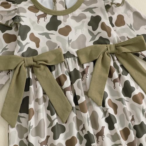 Newborn Baby Girl Fall Outfit Duck Hunting Camo Long Sleeve Smocked Romper Ruffle Jumpsuit Infant One Piece Clothes4
