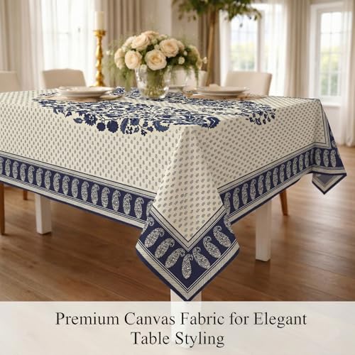 Image of STITCHNEST 'Tavola Luxe Series' Dining Table Cover 60x90 Inches | 6 Seater - 8 Seater Rectangular Dining Table Cover | Premium Fabric, Washable & Colour Fast