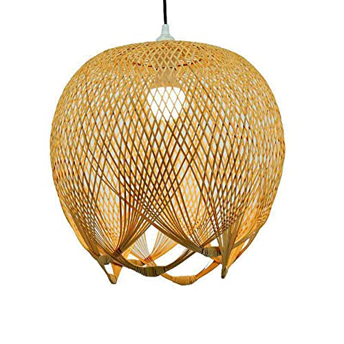 Lustre en rotin E26 pour éclairage suspendu chaleureux et tamisé - 2
