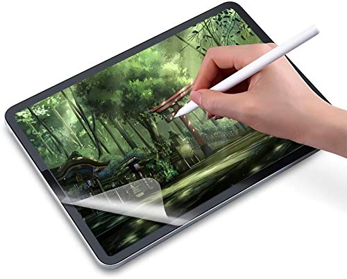 Coolreall Protectores de pantalla, (2 PACK) Protectores de pantalla de cubierta completa, material PET japonés mate, diseñado específicamente para dibujar y escribir Compatible con iPad 12.9