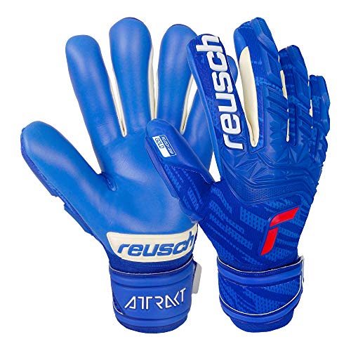 Reusch Attrakt Freegel Gold Goalkeeper Gloves, Size 10, Blue/White