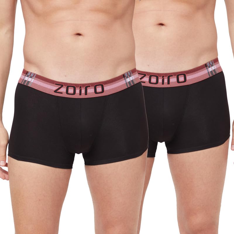 Image of Zoiro Men's Soft Cotton Blend Solid Trend Trunk (Pack of 2) |Colours May Vary
