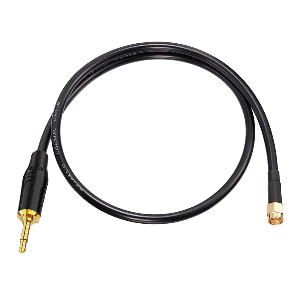 RedYutou SMA Male to 3.5mm Mono 1/8" TS Stereo Plug Adapter Antenna Extension Cable 3.3ft