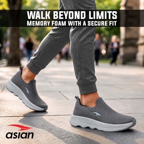 Image of ASIAN Men Wind PRO-08 Casual Wear and Walking Shoes Without Laces for Men & Boys with Upper Mesh Fabric - Lightweight, Comfortable, Breathable, and Perfect for Walking and Daily Use