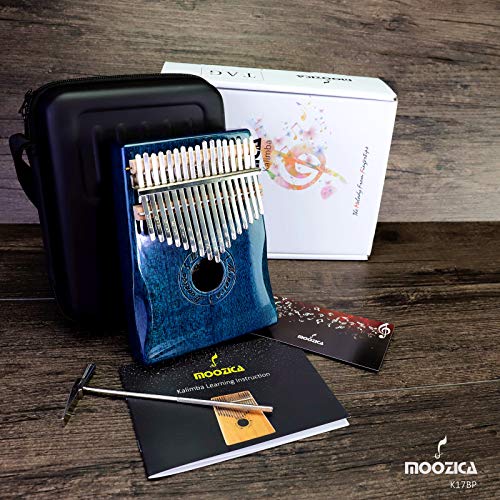 Moozica Kalimba Marimba, 17 sleutels, hoogwaardige professionele vingerduimpiano, muziekinstrument (mahoniehout-K17BP) - Image 7