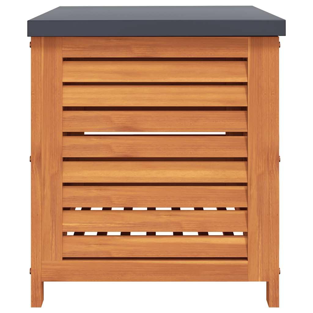 vidaXL Caja de almacenaje de jardín madera maciza eucalipto 60x50x55cm